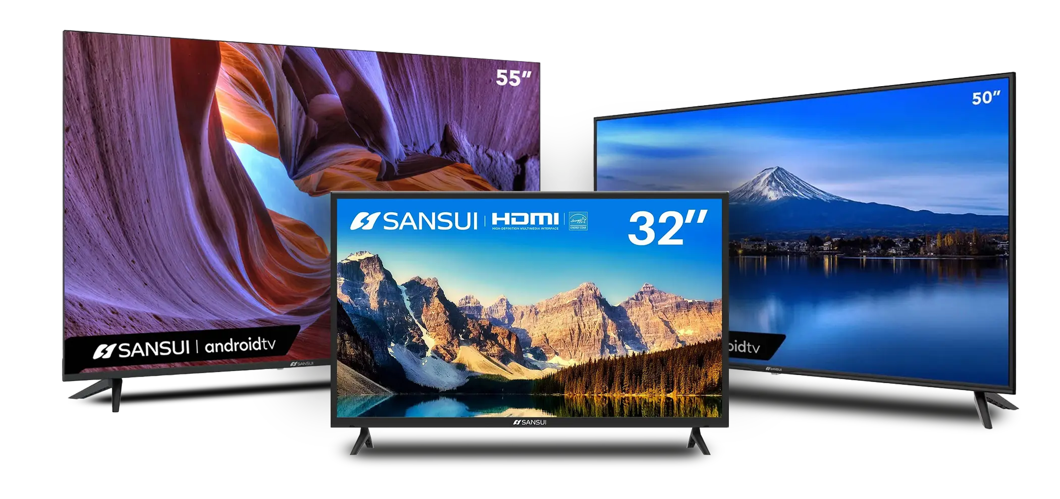 Smart Tv 55 Pulgadas Sansui Smx55f3uad Led Uhd 4k Color Negro