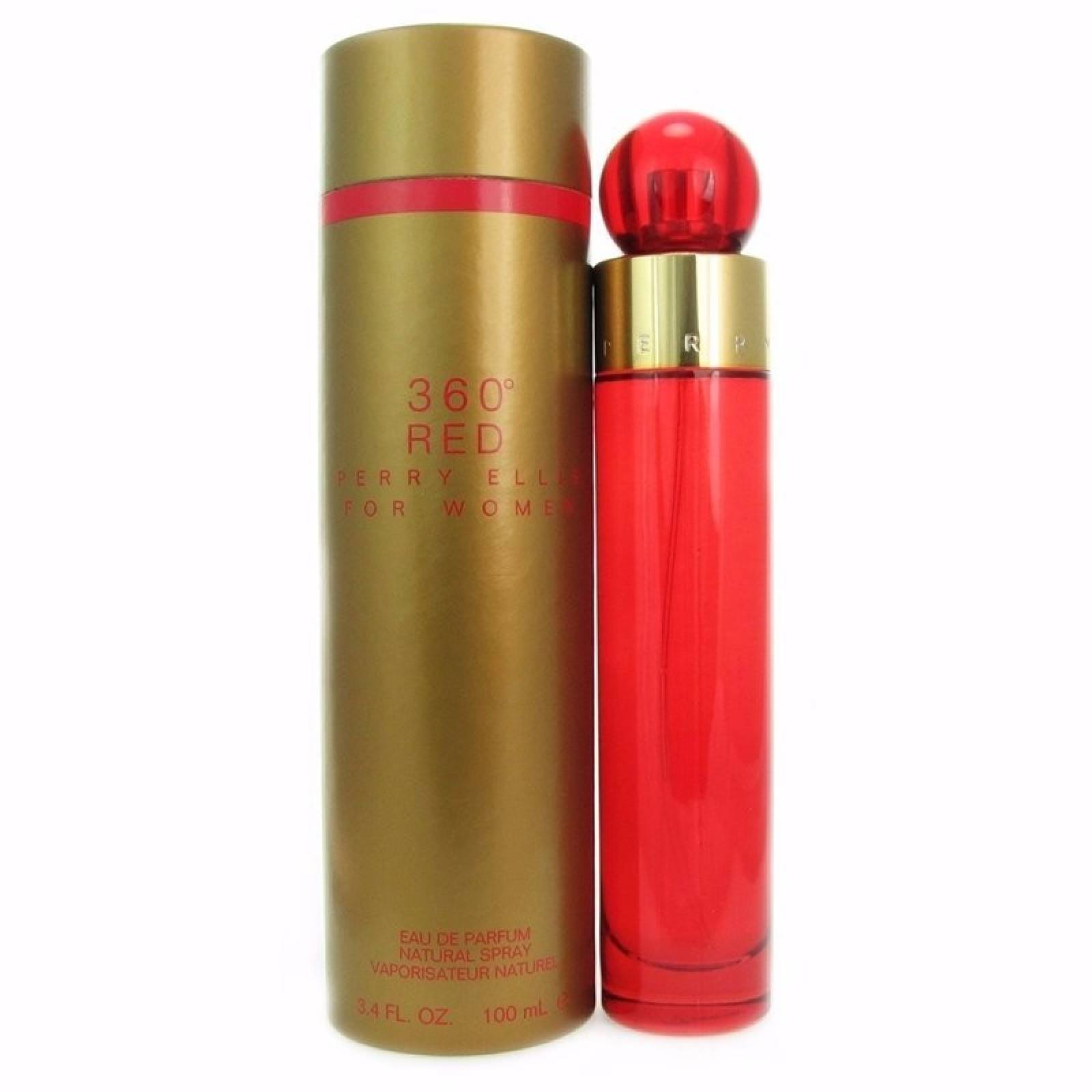 360? red women de perry ellis eau de parfum 100 ml fragancia para dama